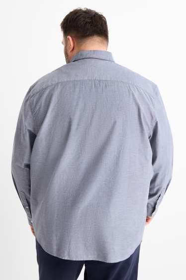 Men - Shirt - regular fit - button-down collar - blue