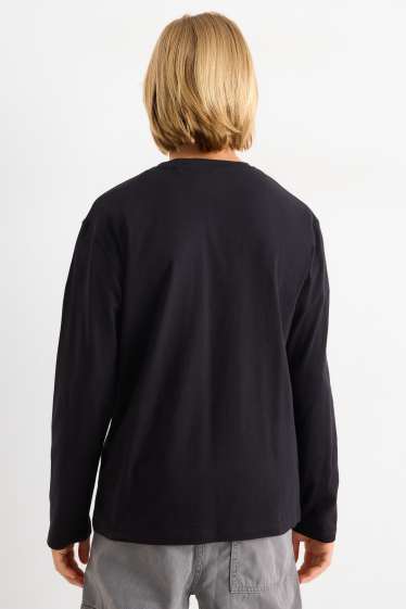 Children Boys - Minecraft - long sleeve top - black