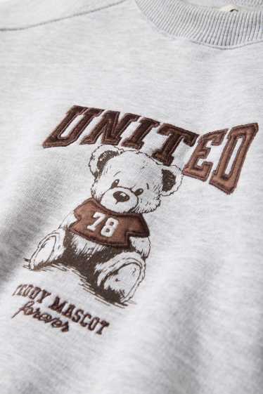 Damen - Oversized-Sweatshirt - hellgrau-melange