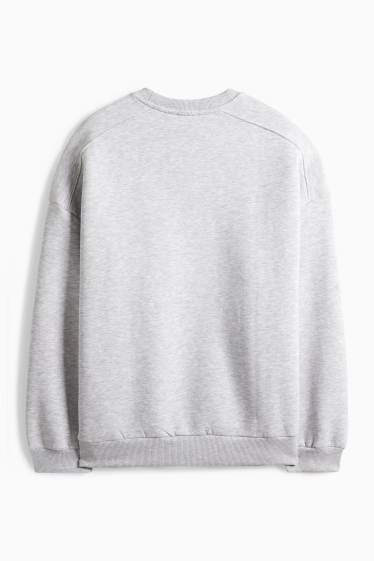 Damen - Oversized-Sweatshirt - hellgrau-melange