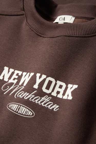 Damen - Oversized-Sweatshirt - dunkelbraun