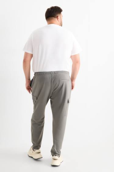 Hommes - Pantalon de jogging cargo - vert foncé