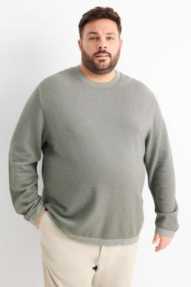 Bărbați - Pulover - structurat - gri