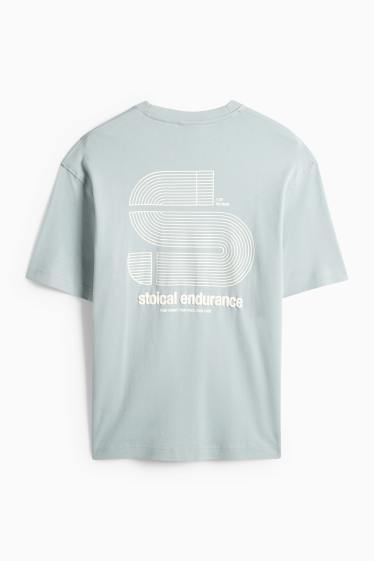 Pánské - Tričko - světle modrá