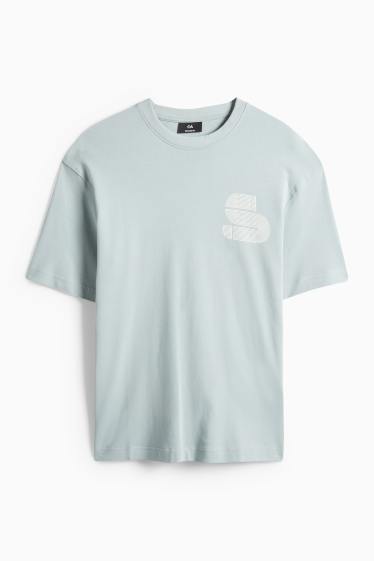 Pánské - Tričko - světle modrá