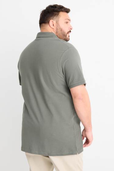 Bărbați - Tricou polo - verde închis