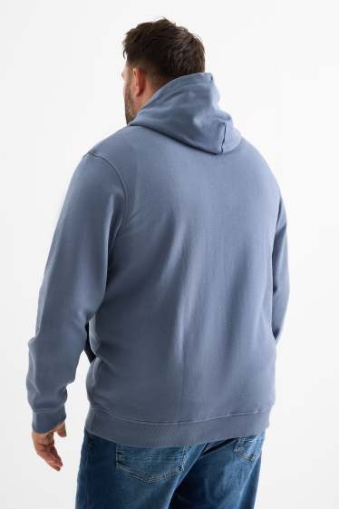 Hommes - Sweat zippé à capuche - bleu