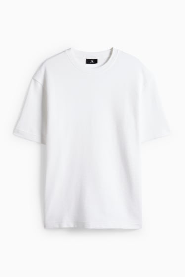 Heren - T-shirt - relaxed fit - wit
