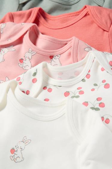 Miminka - dívky - Zavinovací body pro miminka - bílá/růžová