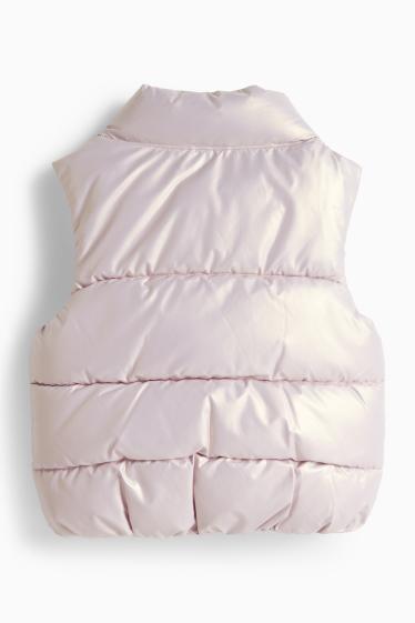 Kinderen: meisjes - Bodywarmer - glanzend - roze