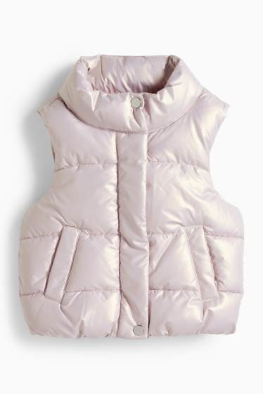 Kinderen: meisjes - Bodywarmer - glanzend - roze
