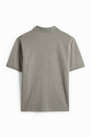 Men - Polo shirt - regular fit - ribbed - green