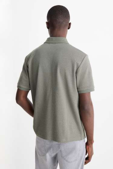 Men - Polo shirt - regular fit - ribbed - green