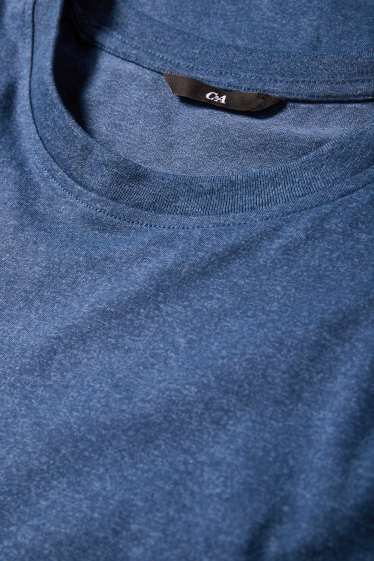 Heren - T-shirt - regular fit - blauw-mix