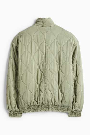 Dámské - Prošívaná bunda - zelená