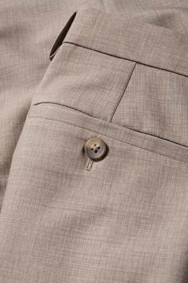 Pánské - Oblekové kalhoty - slim fit - stretch - taupe