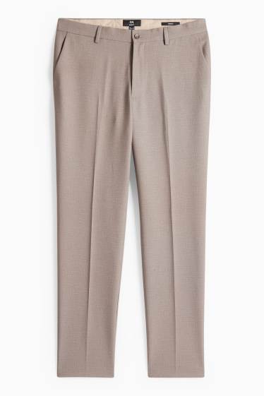 Pánské - Oblekové kalhoty - slim fit - stretch - taupe