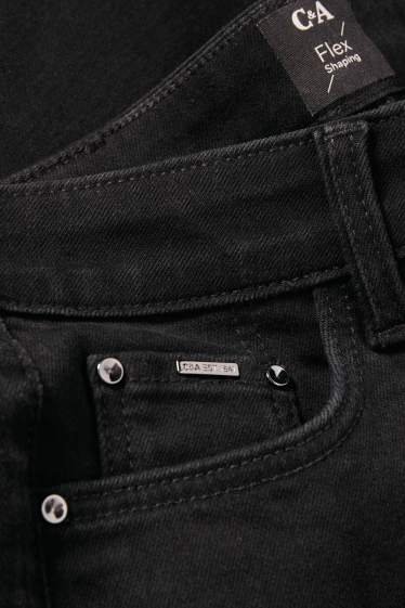 Dames - Straight jeans - mid waist - shaping jeans - zwart