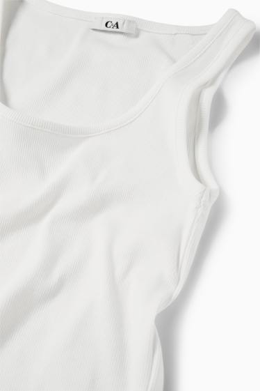 Dona - Top - acanalat - blanc