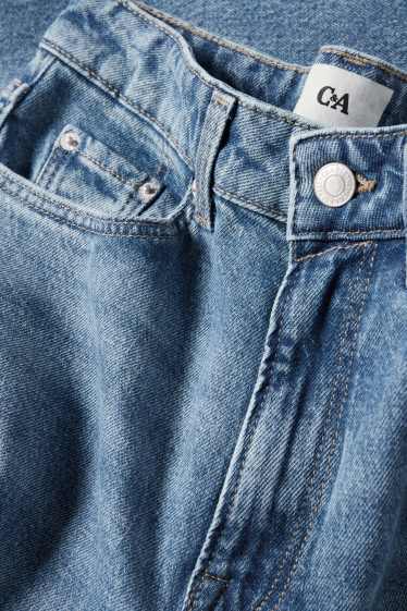 Damen - Barrel Jeans - High Waist - jeansblau