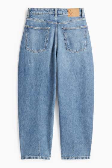 Damen - Barrel Jeans - High Waist - jeansblau