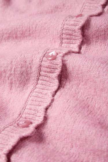 Femei - Cardigan tricotat - roz