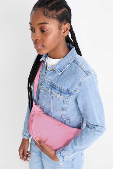 Kinder Mädchen - Umhängetasche - gefüttert - rosa