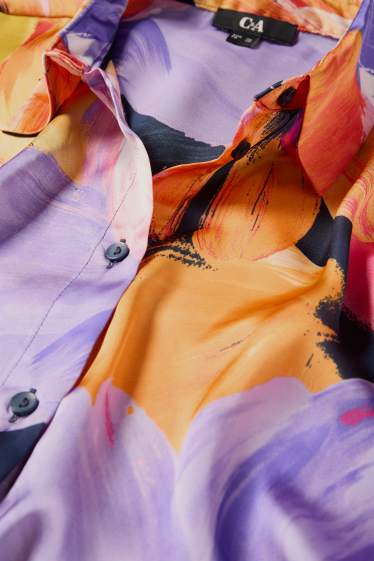 Femei - Bluză - cu flori - multicolor