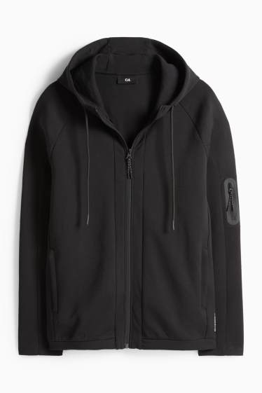 Herren - Sweatjacke mit Kapuze - schwarz