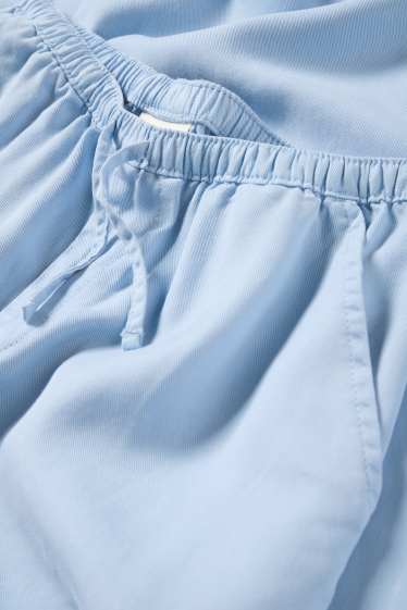 Enfants filles - Pantalon de toile - palazzo - bleu clair