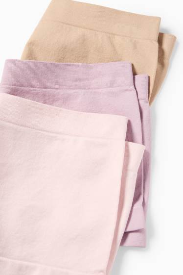 Kinderen: meisjes - Set van 3 - boxershort - roze / beige