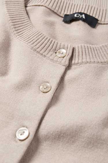 Damen - Strickjacke - beige