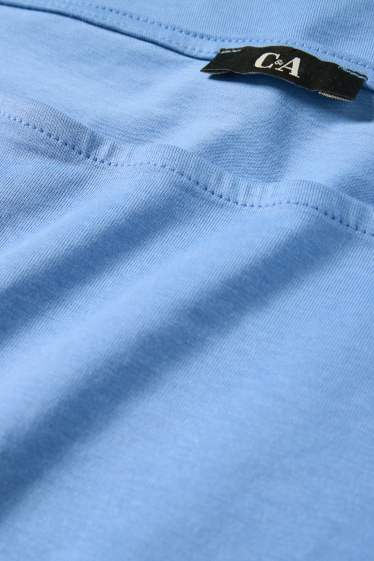 Damen - Basic-Langarmshirt - Regular Fit - blau