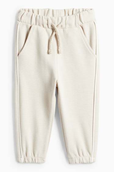 Bébés garçons - Dino - tenue pour bébé - finition côtelée - 2 pièces - beige