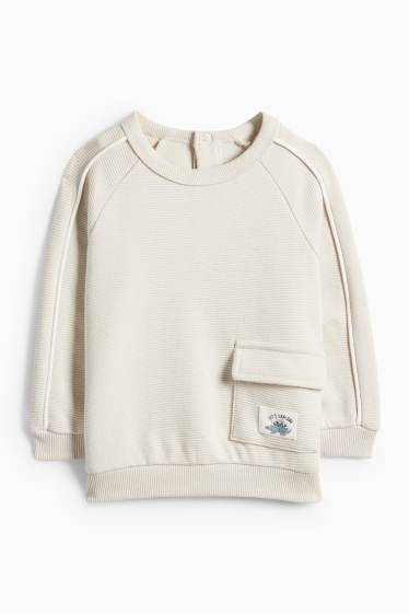 Bébés garçons - Dino - tenue pour bébé - finition côtelée - 2 pièces - beige