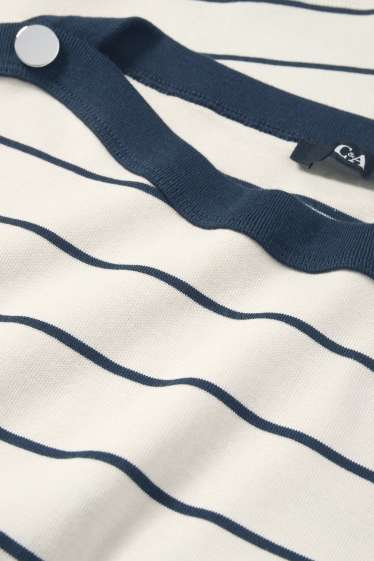 Femmes - T-shirt - regular fit - à rayures - bleu  / crème