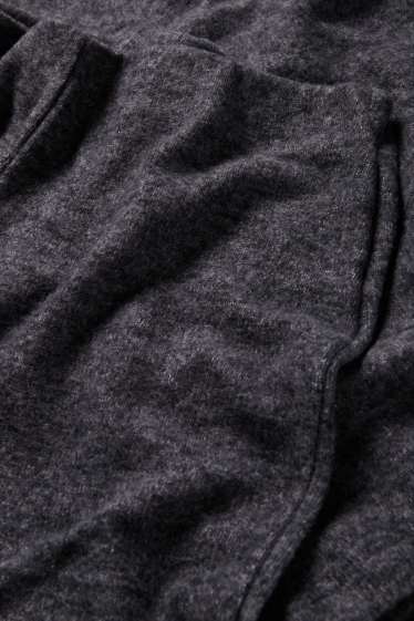 Damen - Straight Leggings - gerippt - dunkelgrau