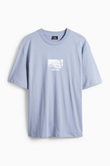 Uomo - T-shirt - relaxed fit - Katsushika Hokusai - blu