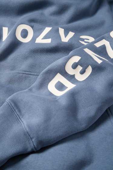 Hommes - Sweat à capuche Oversize - bleu