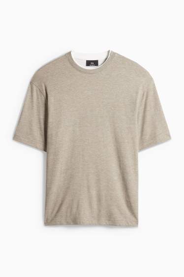 Herren - T-Shirt - Relaxed Fit - taupe