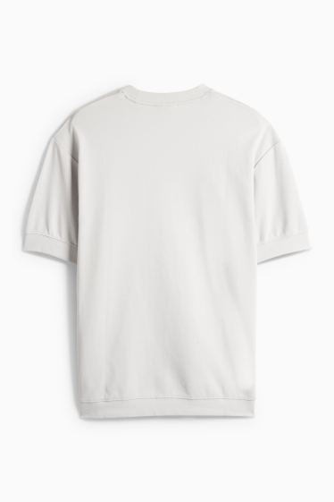 Pánské - Tričko - relaxed fit - světle šedá