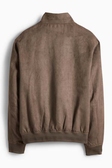 Herren - Blouson - Velourslederimitat - braun