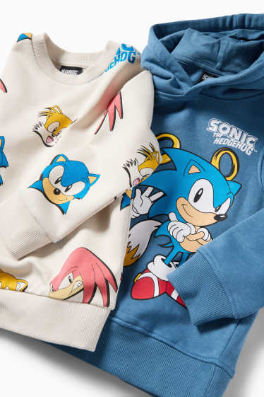 Kinder Jungen - Multipack 2er - Sonic - Hoodie und Sweatshirt - blau