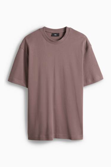 Herren - T-Shirt - Relaxed Fit - dunkelrosa