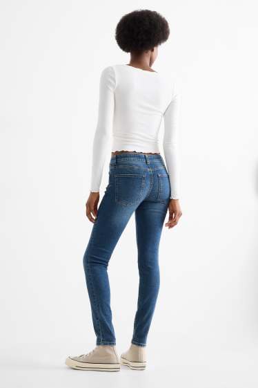 Dames - Skinny jeans - low waist - LYCRA® - jeansblauw