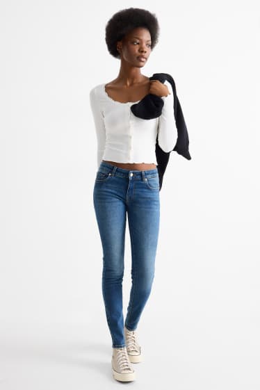 Dames - Skinny jeans - low waist - LYCRA® - jeansblauw