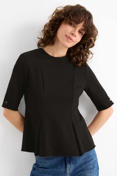 Dámské - Tričko - regular fit - černá