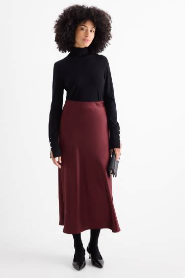 Dona - Faldilla de setí - bordeus