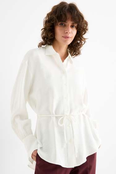 Women - Blouse - snow white