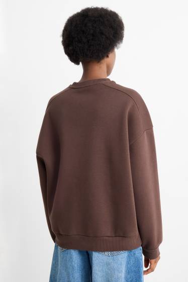 Mujer - Sudadera extragrande - marrón oscuro